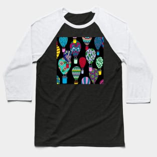 Hot Air Balloons Black Palette Baseball T-Shirt